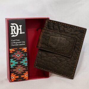 💼 Red Hat Dirt Company Card Holder with Money Clip – Built for the Bold